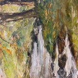 Tableau ancien , paysage signé Ken Johnson XX siècle
