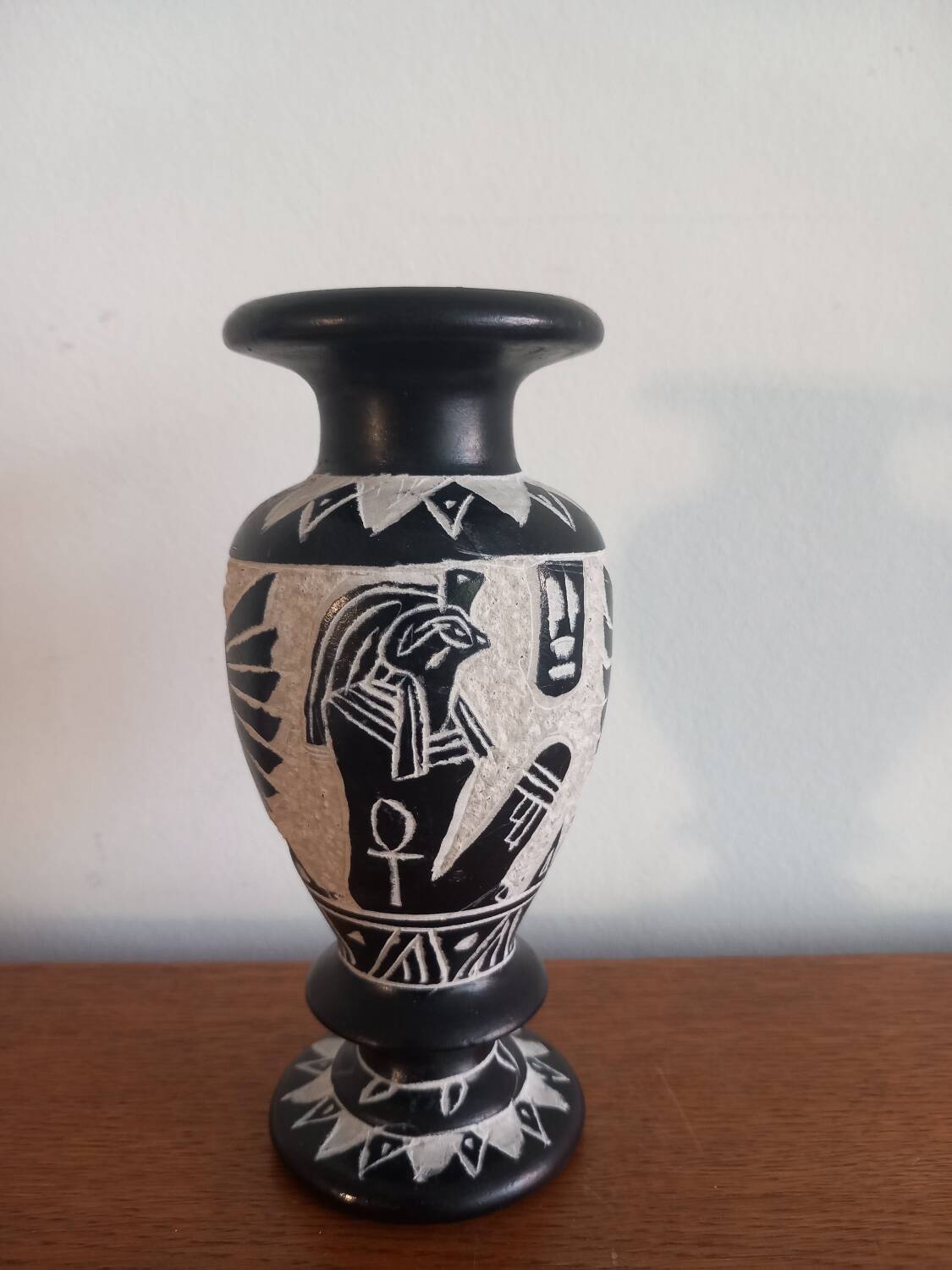 Neo-Egyptian Vase Style – Relief Portraits of Isis and Horus – H 18cm