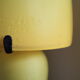Lampe champignon verre soufflé signée jaune 1970'