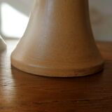 Duo of candlesticks in satin stoneware