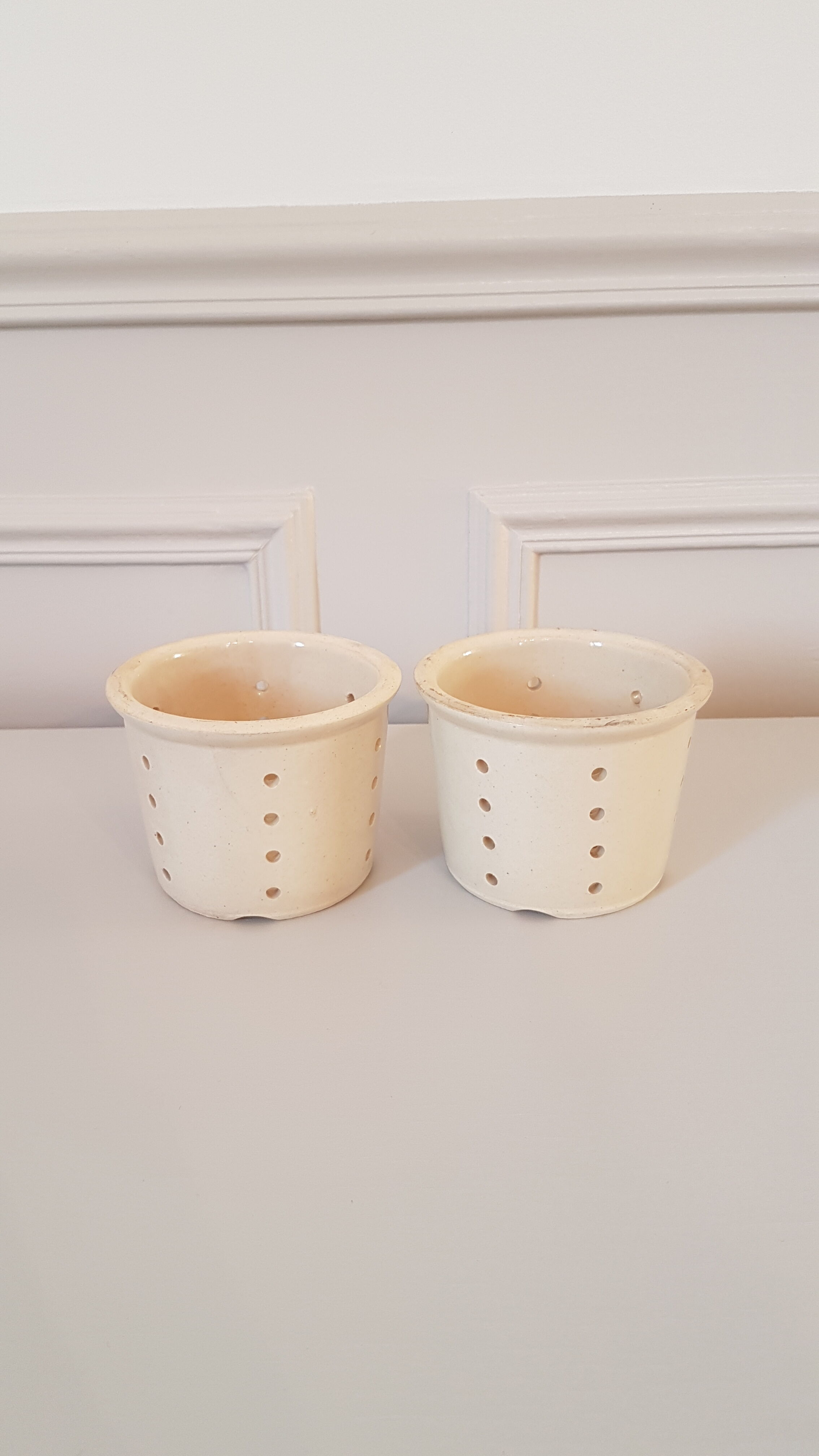 Set of two old beam molds