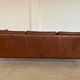 Danish mid-century vintage Mogens Hansen cognac brown leather sofa 60s