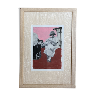 Pastels gras sur photo ancienne _ Cornwall 1920