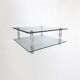 Table basse en lucite et verre, style moderniste, années 1970