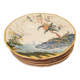 6 Gien France Caribbean dinner plates Magellan pattern Diameter: 22.5cm