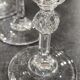 12 antique crystal champagne flutes