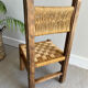 Vintage children's chair wood and rope by Audoux and Minet