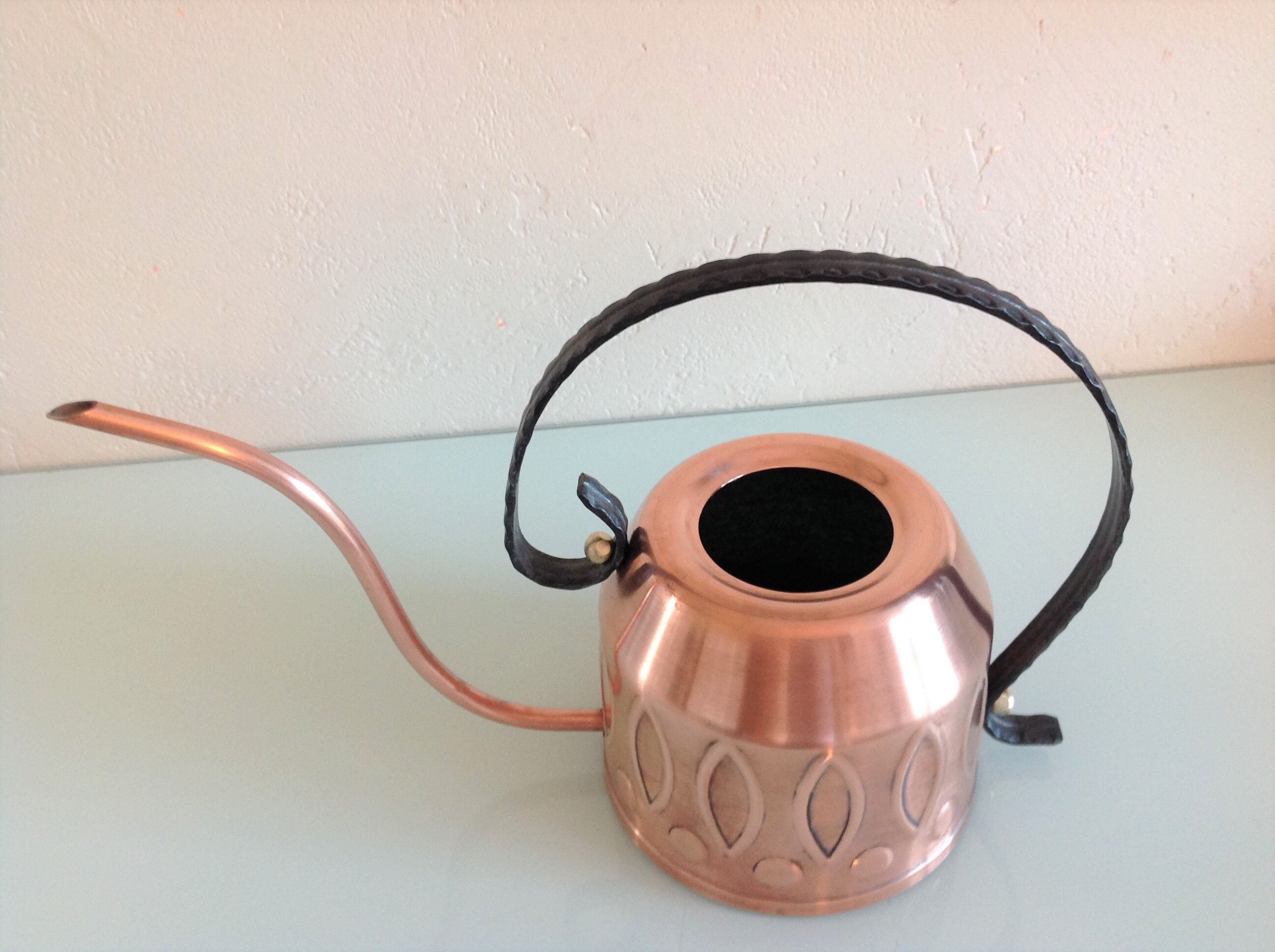 Vintage red copper watering can 60s/70s