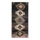 1970s Turkish Hand-Knotted Wool Cotton Brown Runner Rug 149x320