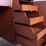 Art Deco Freestanding Teak Desk, 1960s