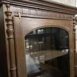 Colonial style teak display cabinet