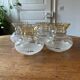 Set of 4 globes of glass lampshades, old, vintage
