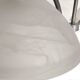 Brushed grey metal double pendant light and alabaster glass.