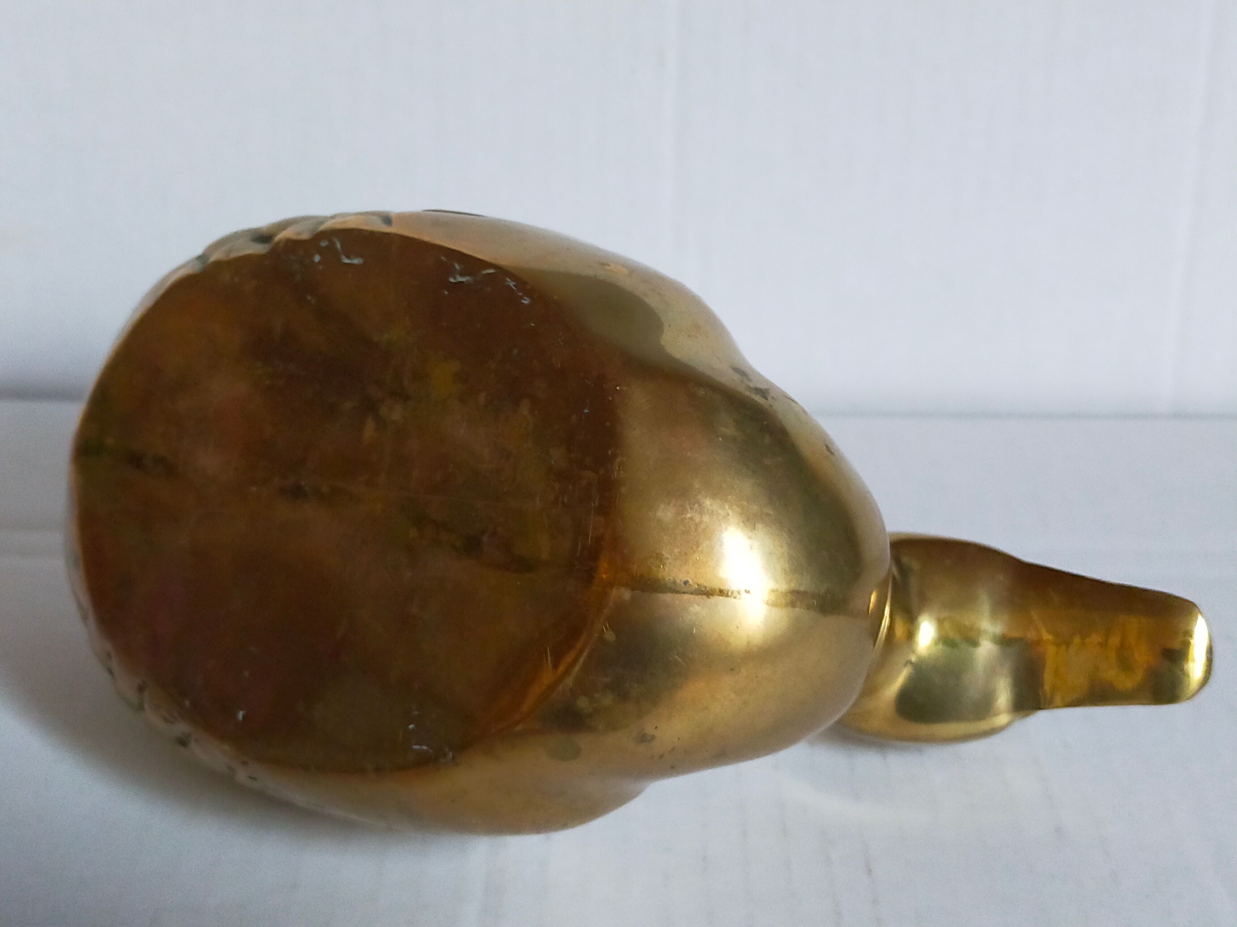 Vintage solid brass duck