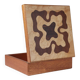 Handmade vintage wooden box with inlays