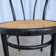 Mid-Century Thonet Style Dining Chair / Black Bentwood & Cane Seat Vintage