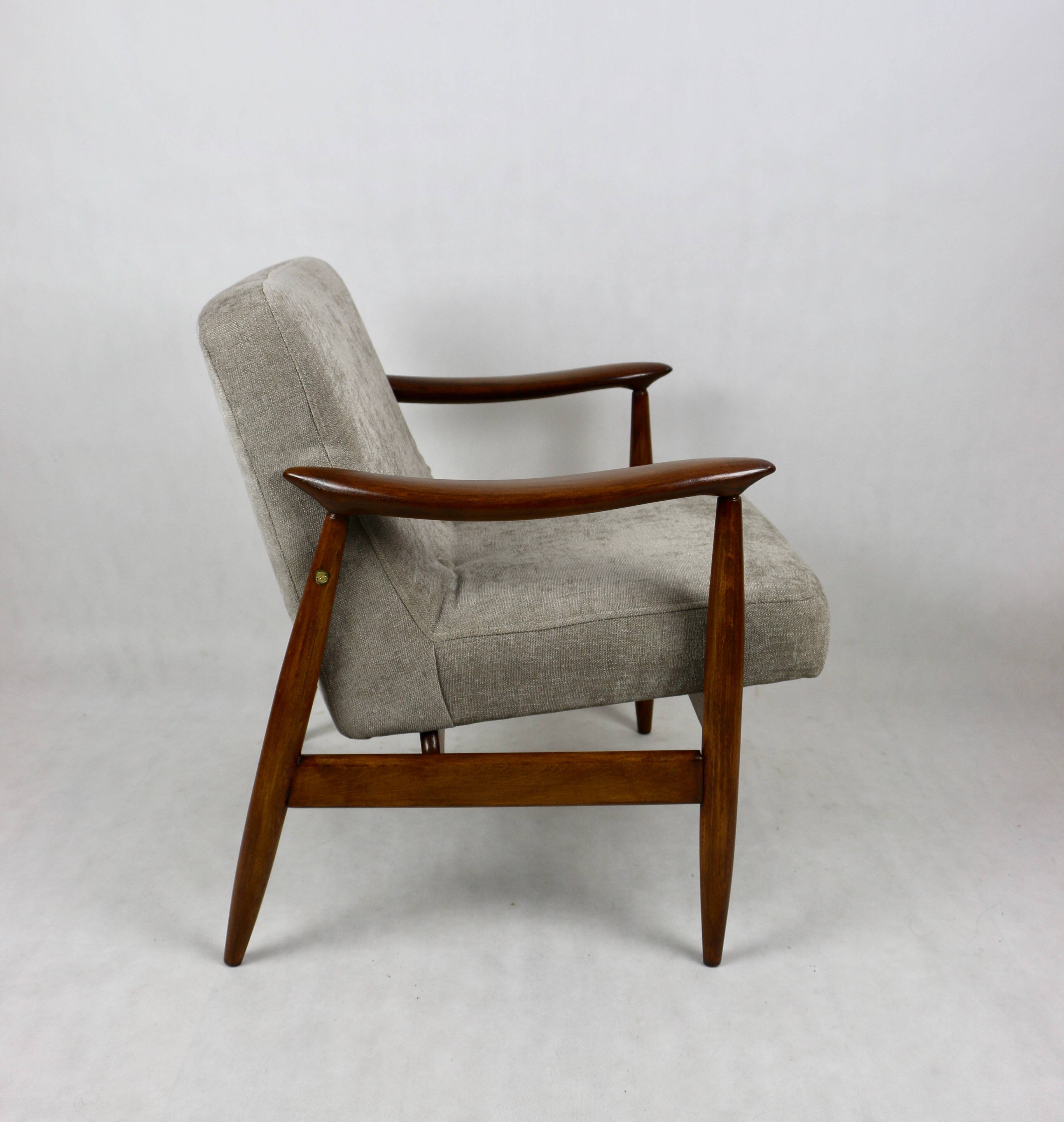 Fauteuil Lounge GFM63 Marron Clair par J. Kedziorek, 1970s