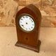 Antique mantel clock arched marquetry mahogany wood vintage