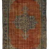 Turkish Anatolian Handmade Vintage Area Rug 302 cm x 197 cm