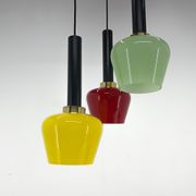 Suspension en cascade colorée italienne moderne du milieu du siècle
