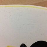 Cheese platter signed Fonck Vallauris, 1960s ceramic