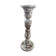 Large candlestick in white patinated wood.