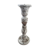 Large candlestick in white patinated wood.