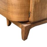 Buffet 3 portes 2 tiroirs en placage de noyer 1960