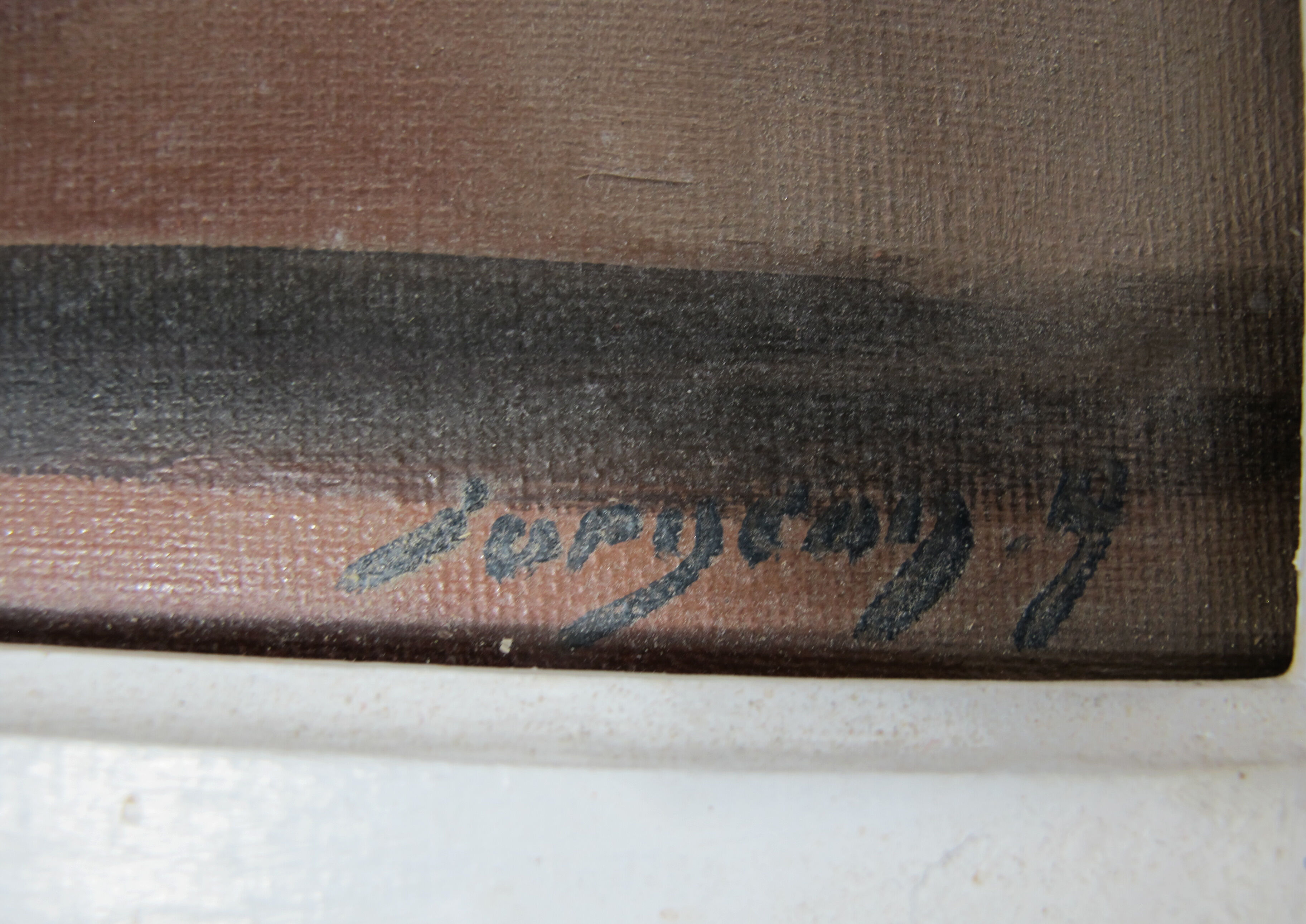 Oil on canvas still life vase bouquet of flowers signed