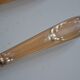 12 silver metal table knives 25.5 cm