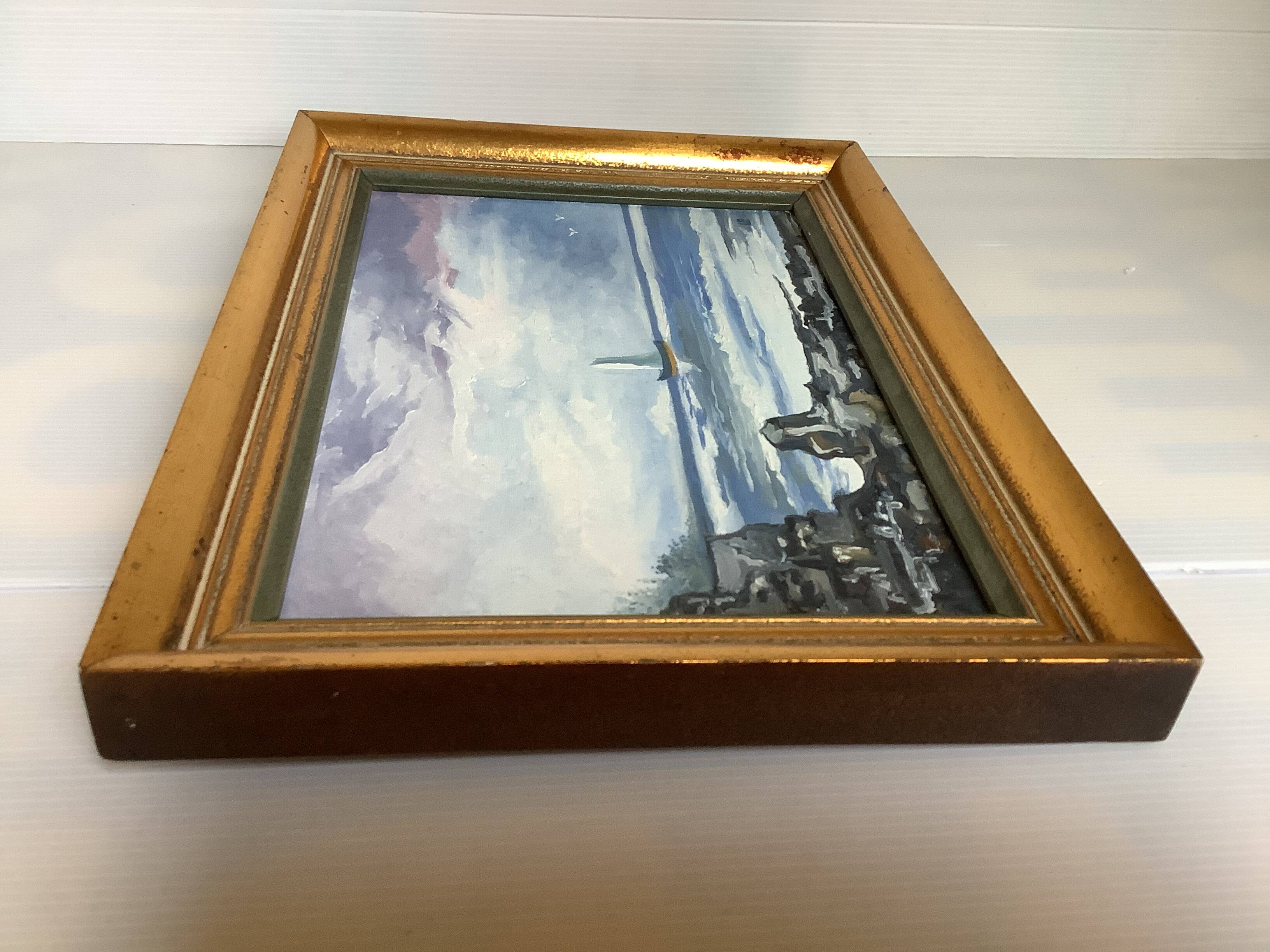 Marine painting oil on panel