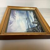 Marine painting oil on panel