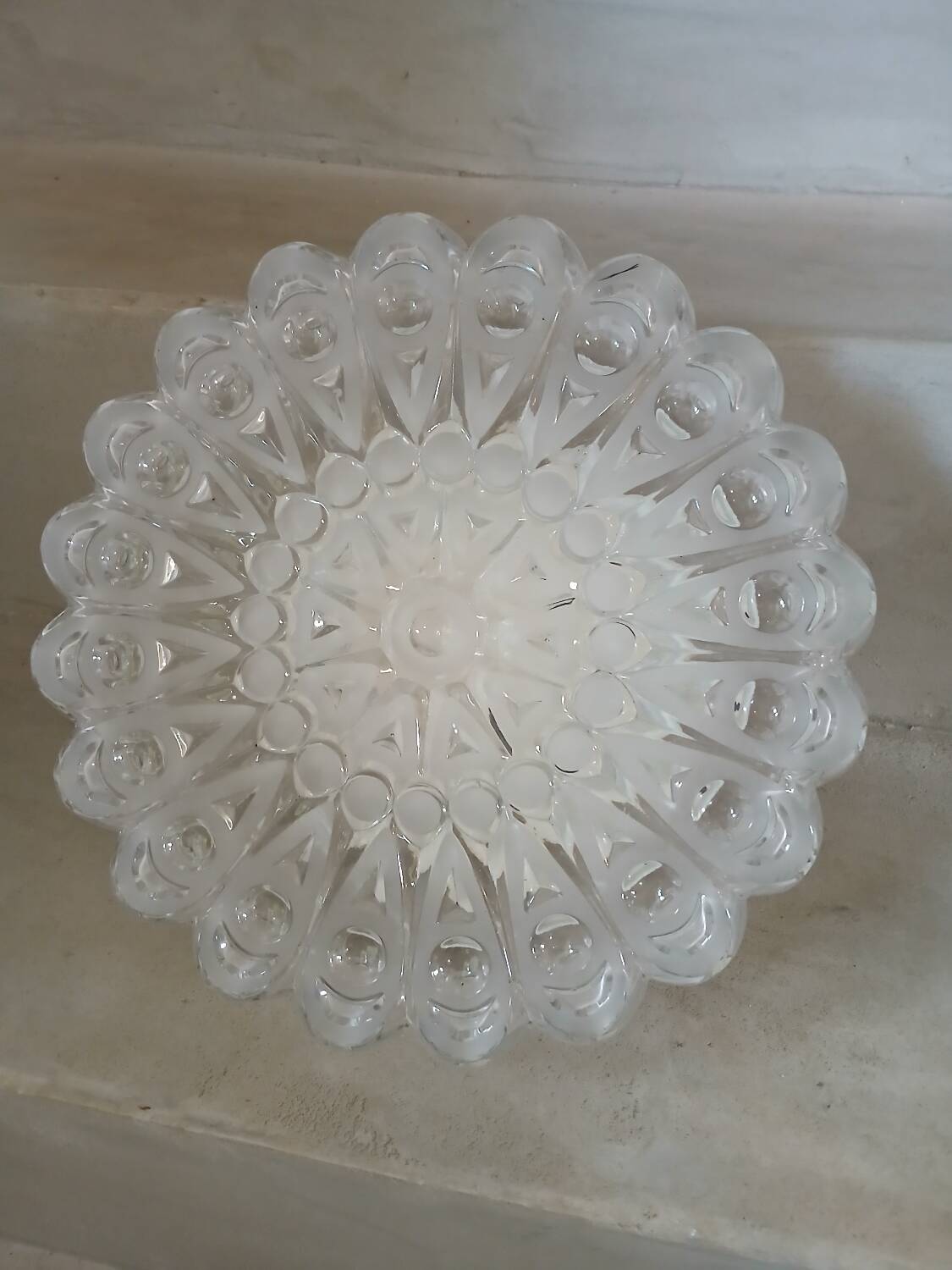 Large vintage glass ceiling light