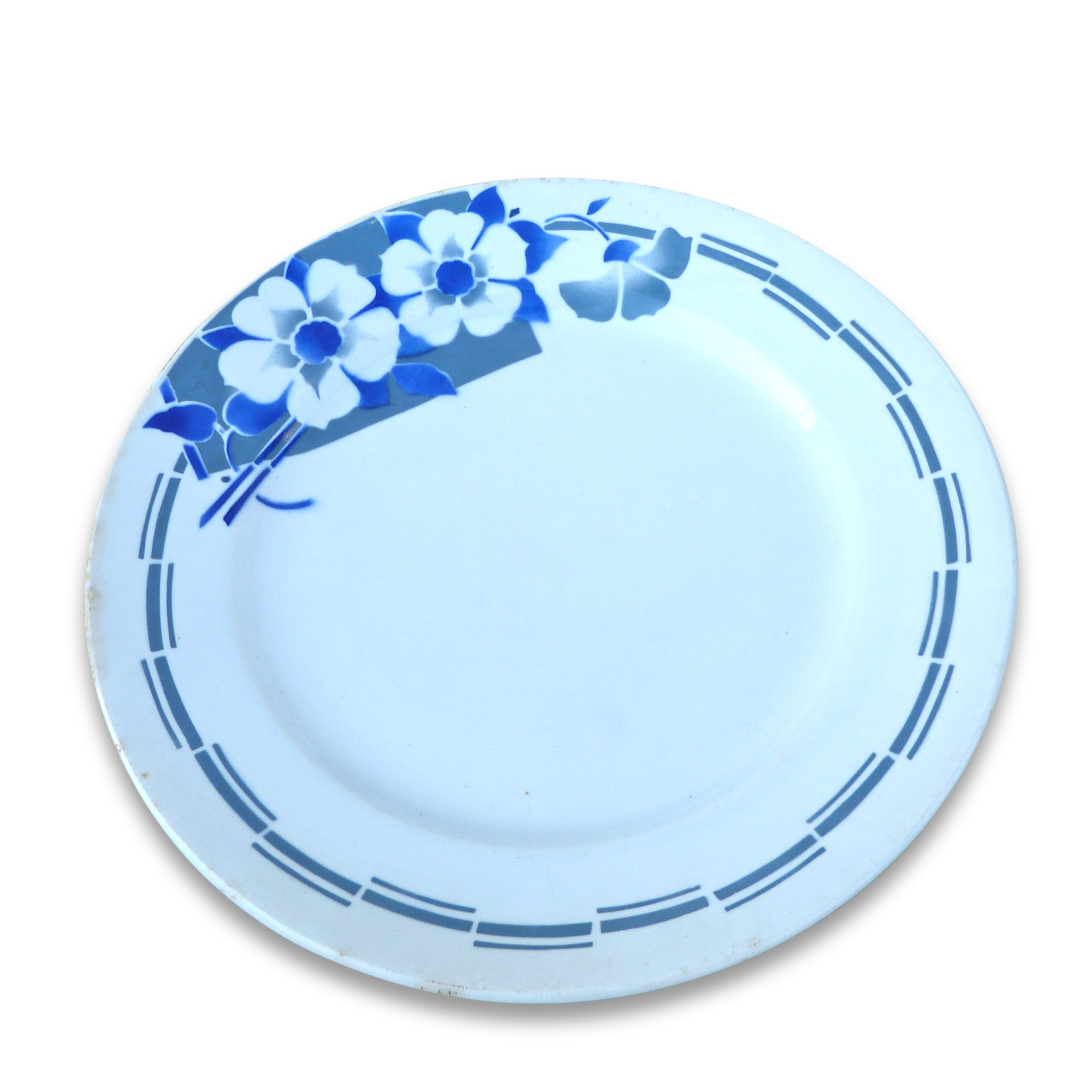 Lot of 4 plates flat St Amand décor foral