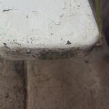 Banc ancien d'école blanc patine ancienne