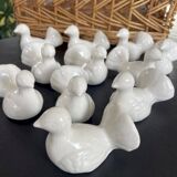 11 zoomorphic ceramic knife rests in white