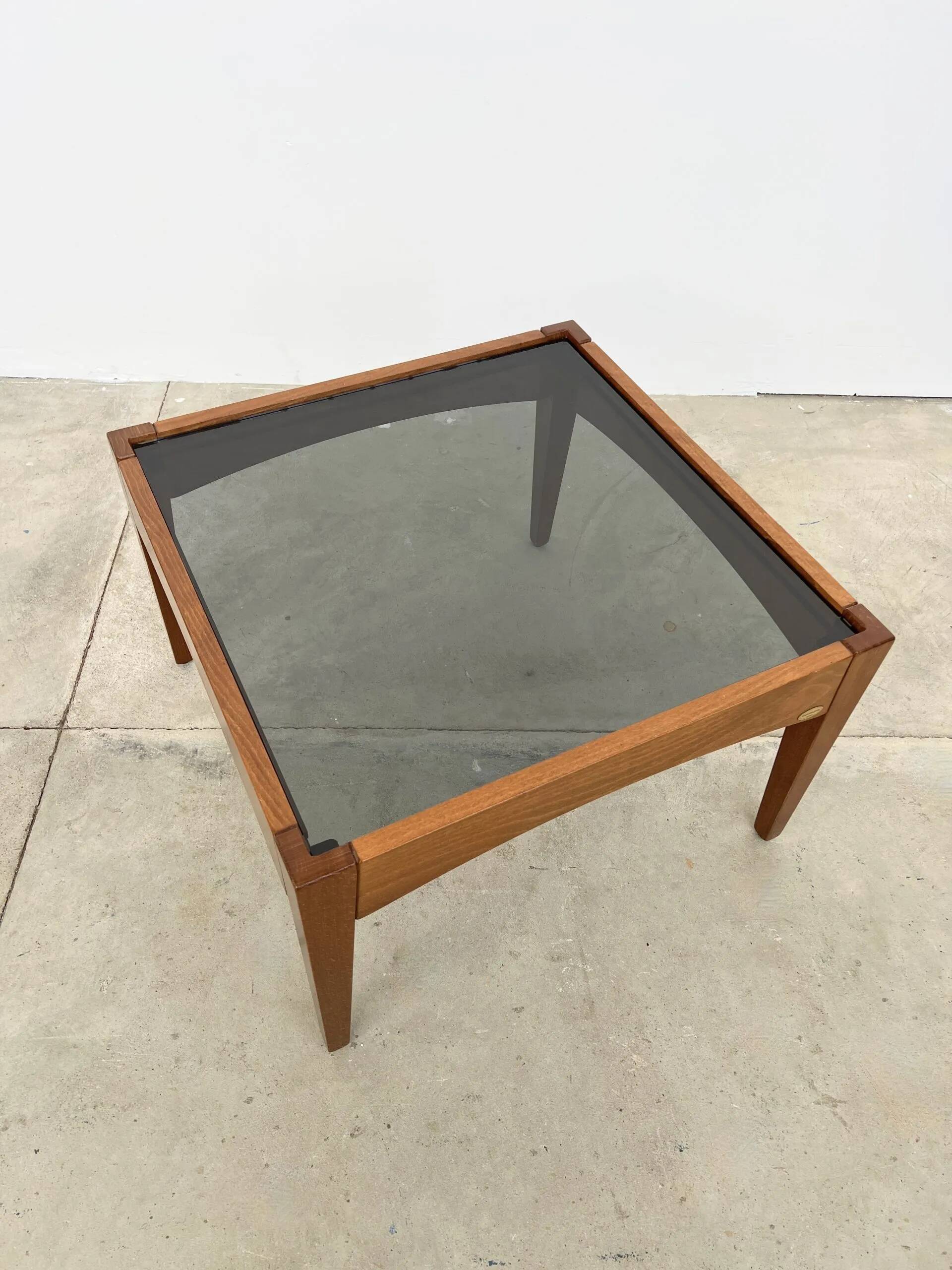 Baumann vintage coffee table – smoked glass