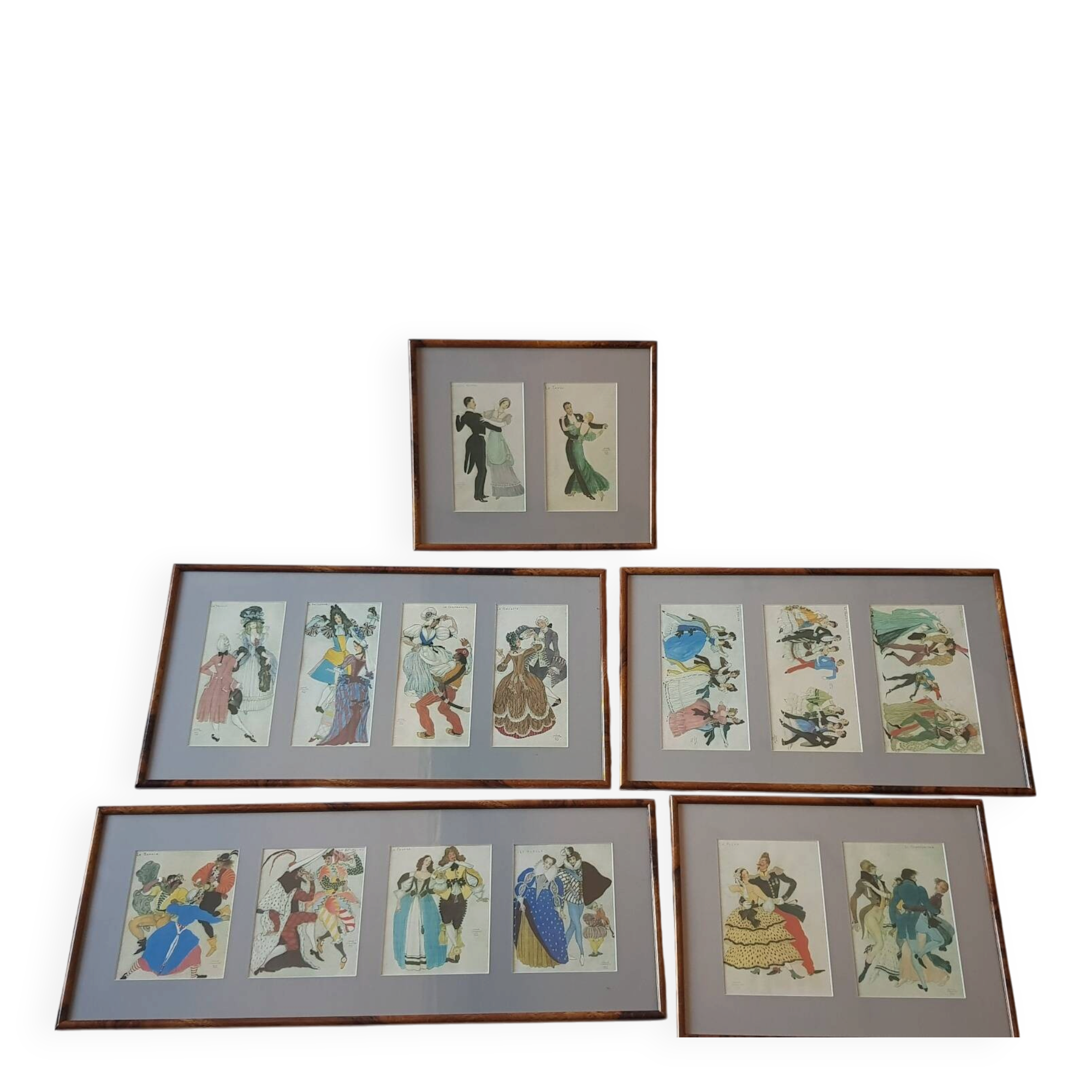 Complete series of 15 Art Deco Dance Illustrations (1937) by Serge Ivanoff