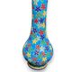 Vase cornet Longwy en faïence émaillée à décor flora,l début XXème
