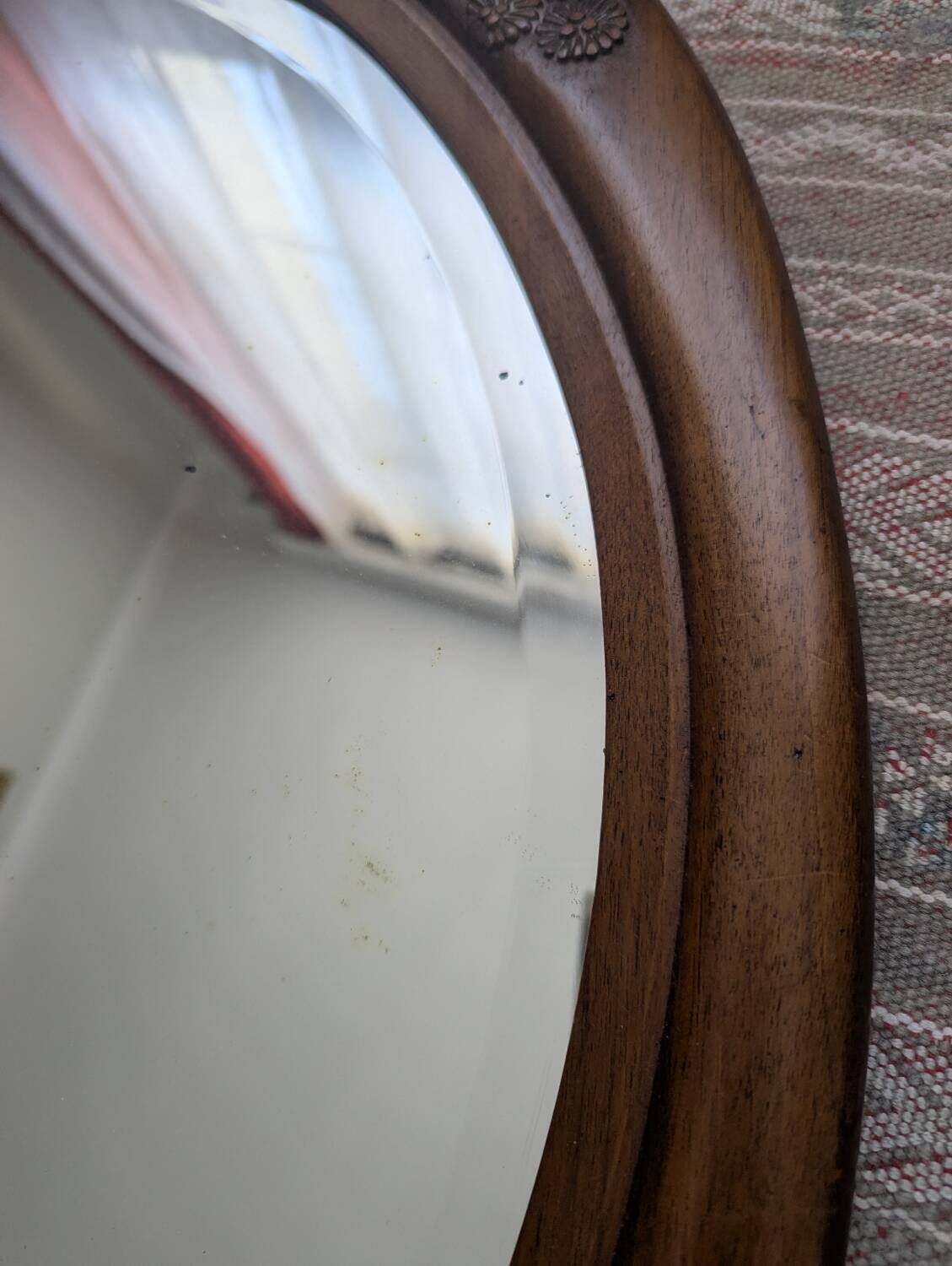 Art Deco walnut mirror