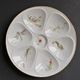 6 oyster plates fine porcelain Lourioux Foëcy