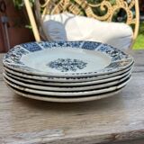 6 Terre de Fer Gien Ibis plates