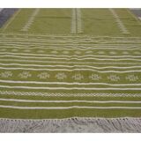 Tapis vert et blanc 220x140cm
