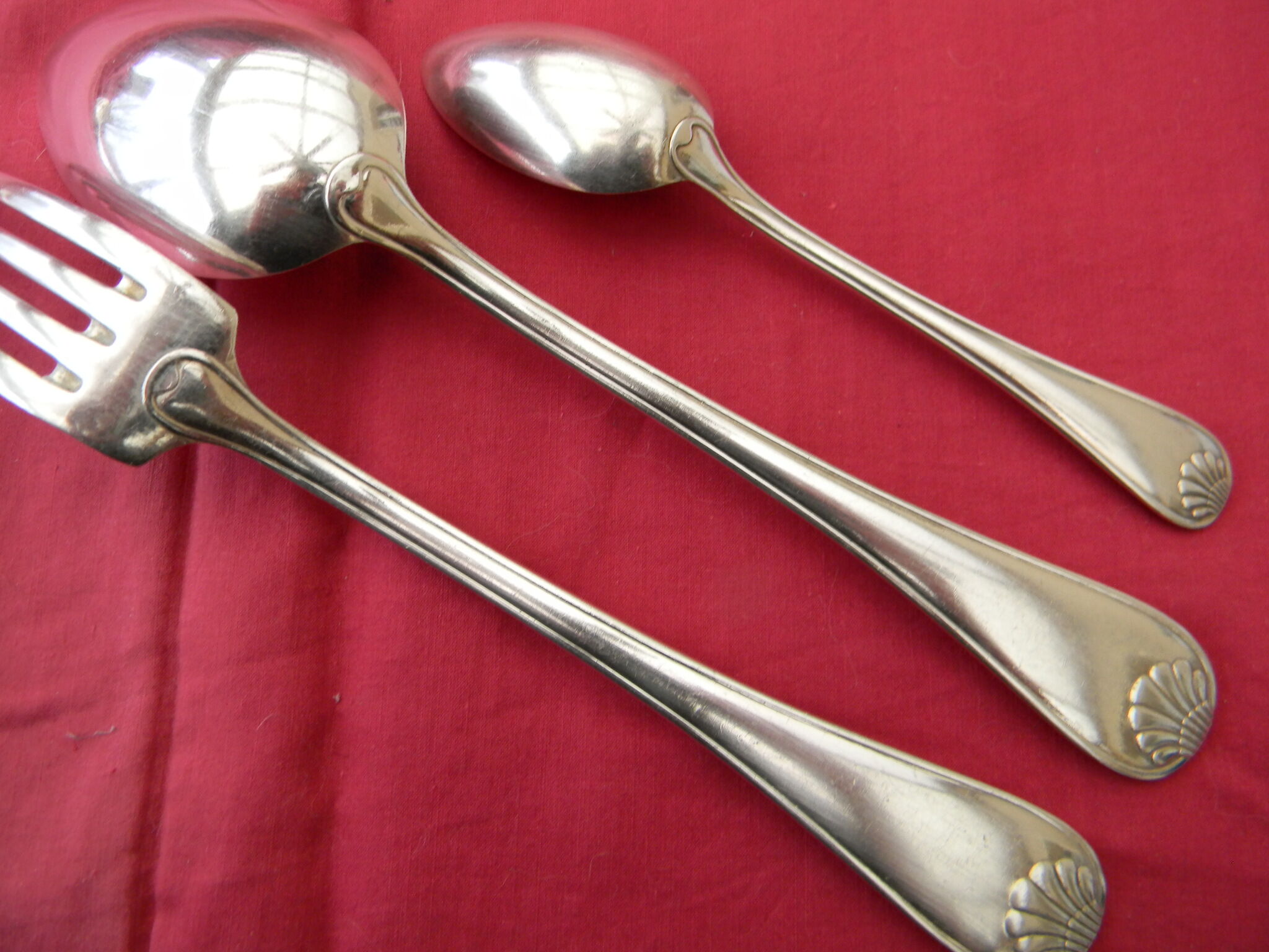 Lot de couverts en métal argenté Dixi, 6 fourchettes, 6 cuillères et 6 cuillères à café