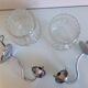 Pair of structured glass and chrome metal, 60s