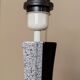Black and White Ceramic Lamp - Handmade in Italy, Memphis Style Modern Bedside Light