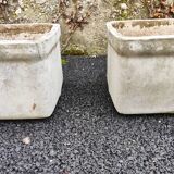 Pair of vintage 1970 Eternit planters attributed to Willy Guhl