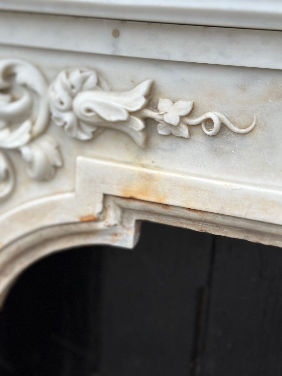 White carrara marble fireplace circa 1880
