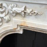 White carrara marble fireplace circa 1880