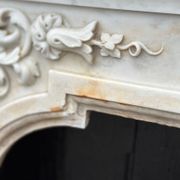 White carrara marble fireplace circa 1880